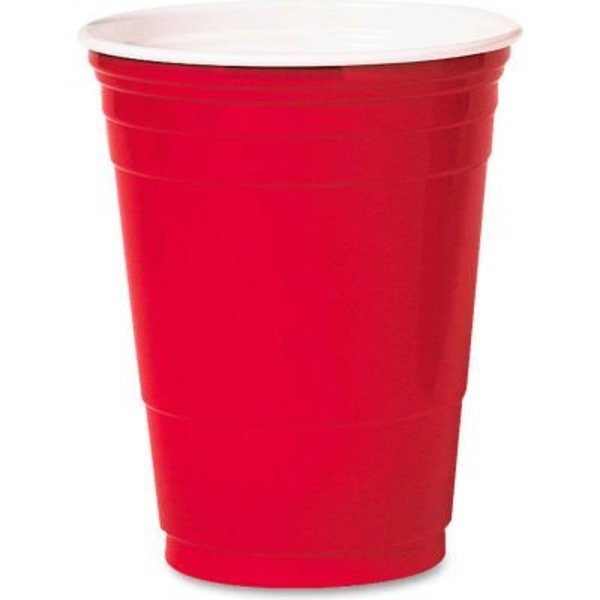 Solo SOLO SCCP16RLRCT - Party Cold Cups, Red, Polystyrene, 16 Oz., 1,000 Qty. SLOP16RLRCT